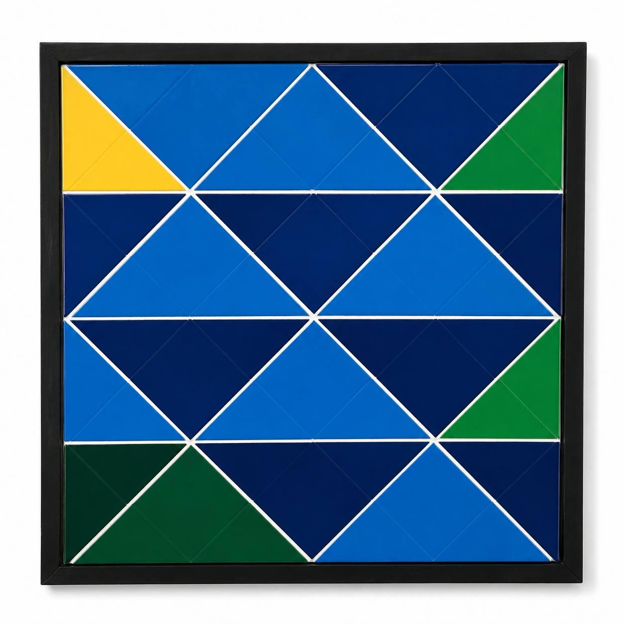 Sayed Haider Raza, Composition géométrique, acrylique sur panneau.